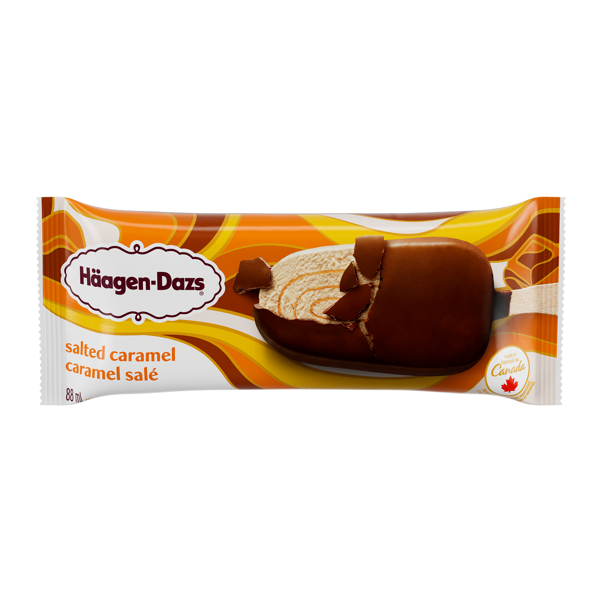Salted Caramel Ice Cream Bar Made with nestle